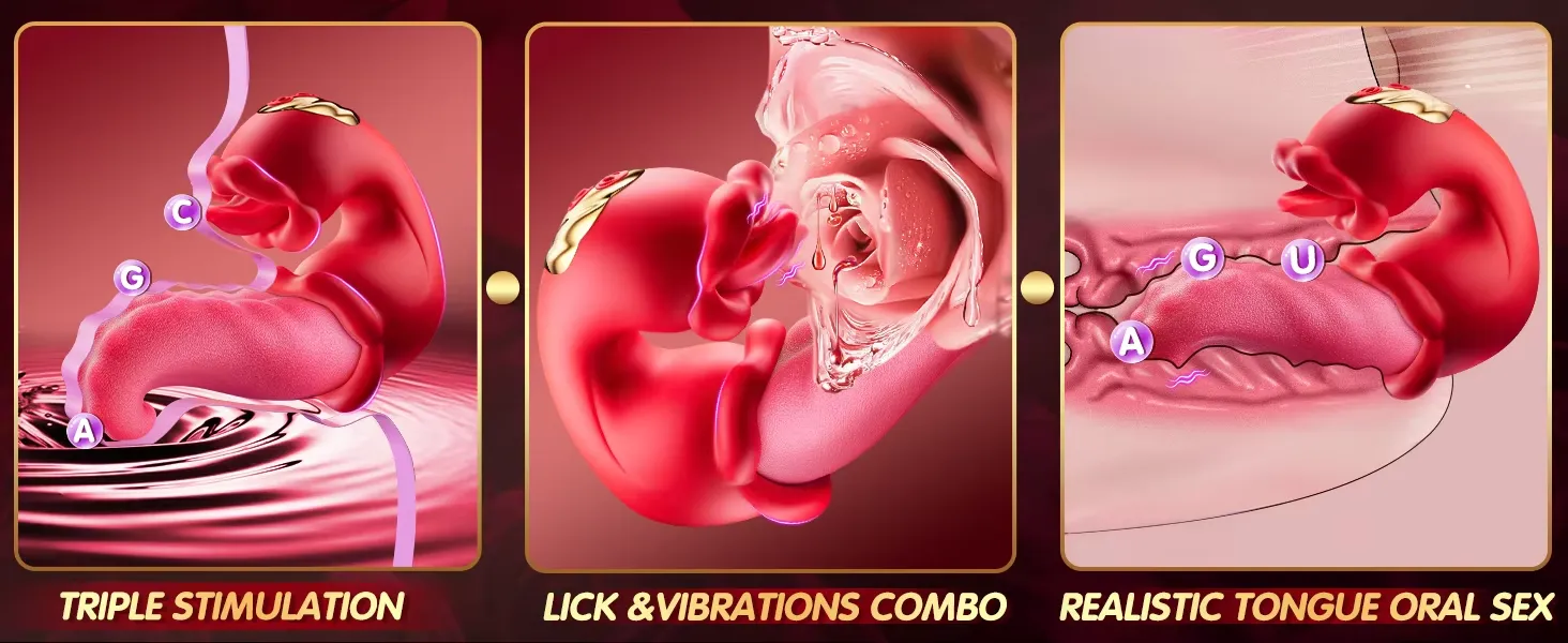Double Tongue Licking Vibrator (027) - Female Sex Toys available in the UAE view 14