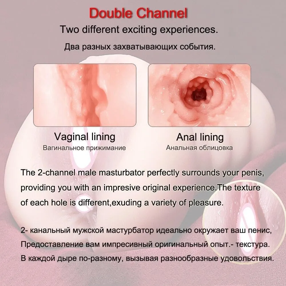 Dual Channel Masturbator (KY12) - Male Sex Toys available in the UAE view 9
