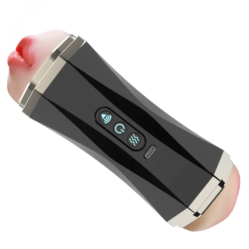 Dual Ended Vibrating Masturbator (YB02) - Male Sex Toys available in the UAE view 4