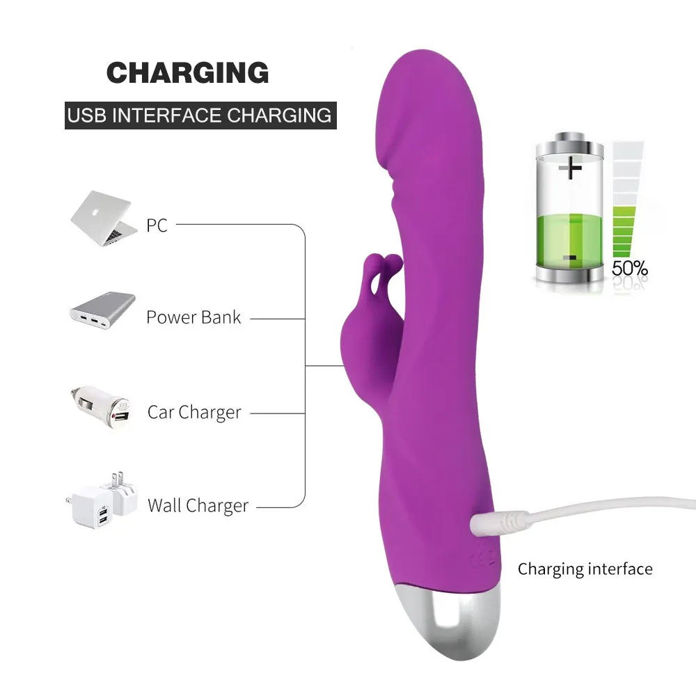Dual Stimulation Rabbit Vibrator (YB10) - Female Sex Toys available in the UAE view 10