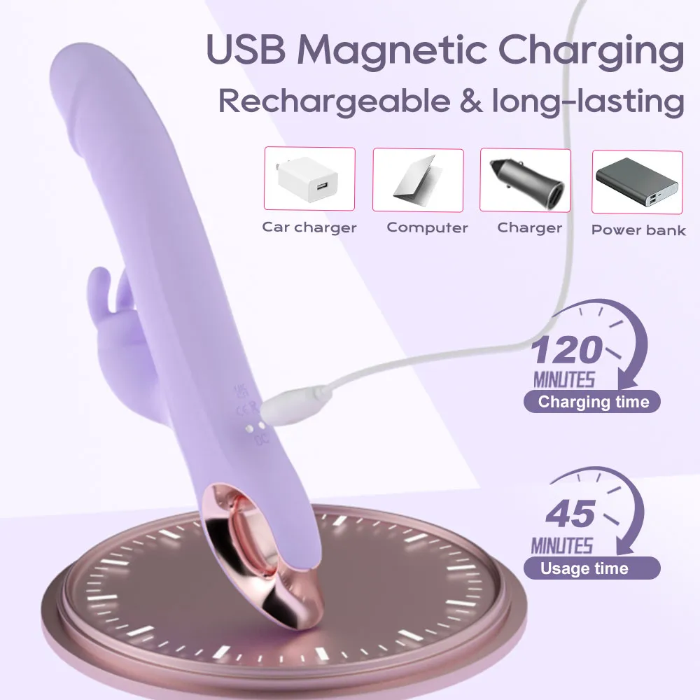 Rabbit Ear Dual Stimulation Vibrator 029 - adult toy for sale in the UAE