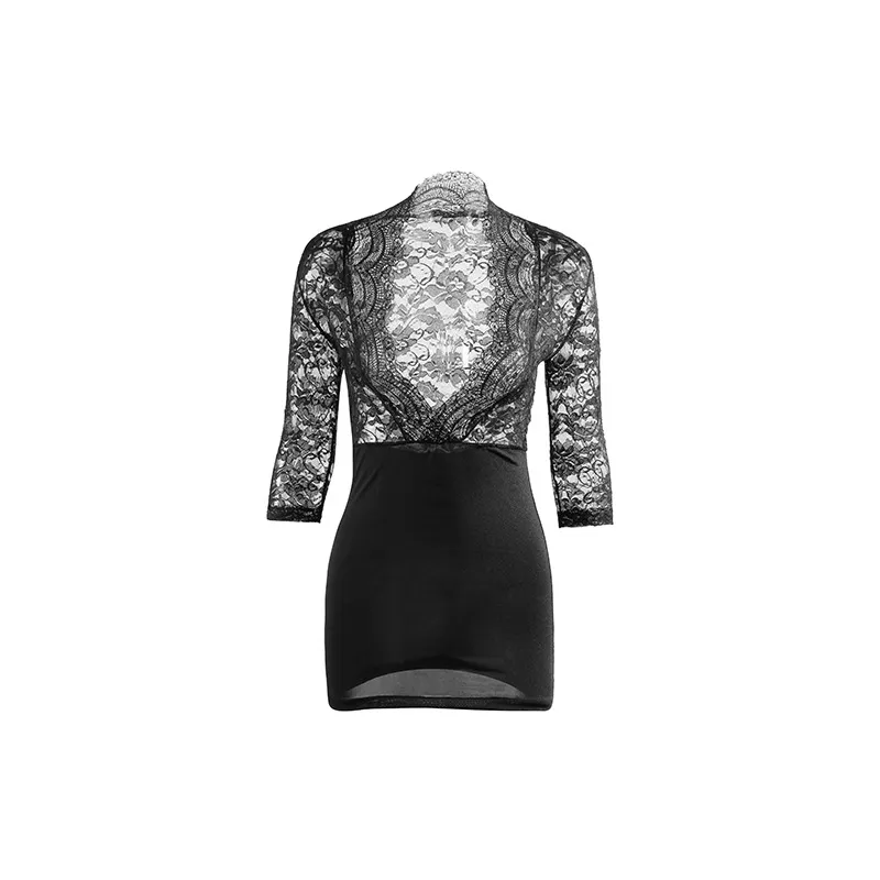Lace Bodycon Dress (Black, Lace Stockings) (TY12) - Sexy Lingerie available in the UAE view 4