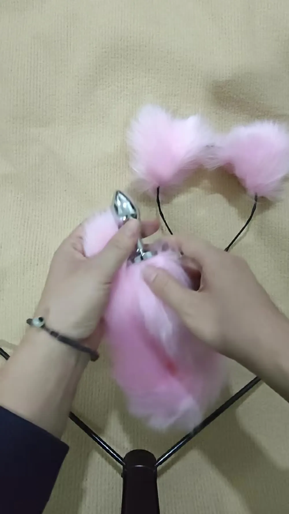 Pink Bunny Ears Anal Plug (YB62) - Female Sex Toys available in the UAE view 2