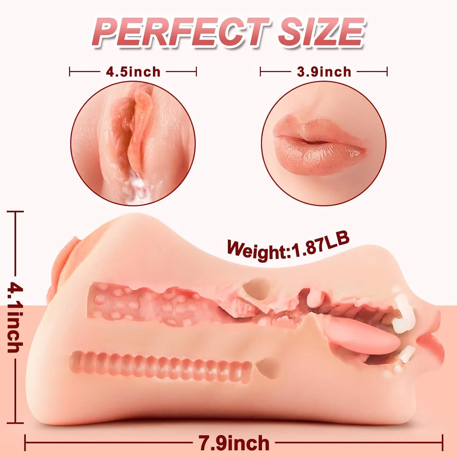 Realistic Dual Masturbator 007 - adult toy for sale in the UAE