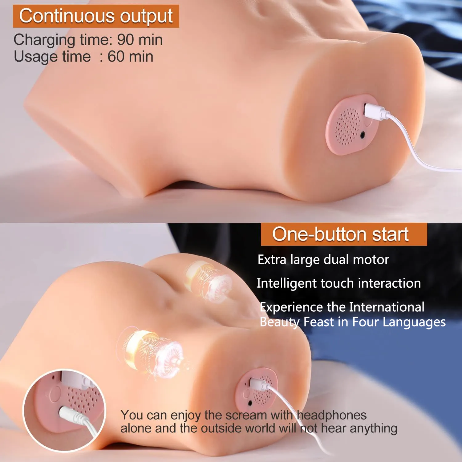 Realistic Vibrating Torso Doll (014) - Male Sex Toys available in the UAE view 13