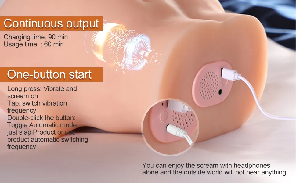 Realistic Vibrating Torso Doll (014) - Male Sex Toys available in the UAE view 14