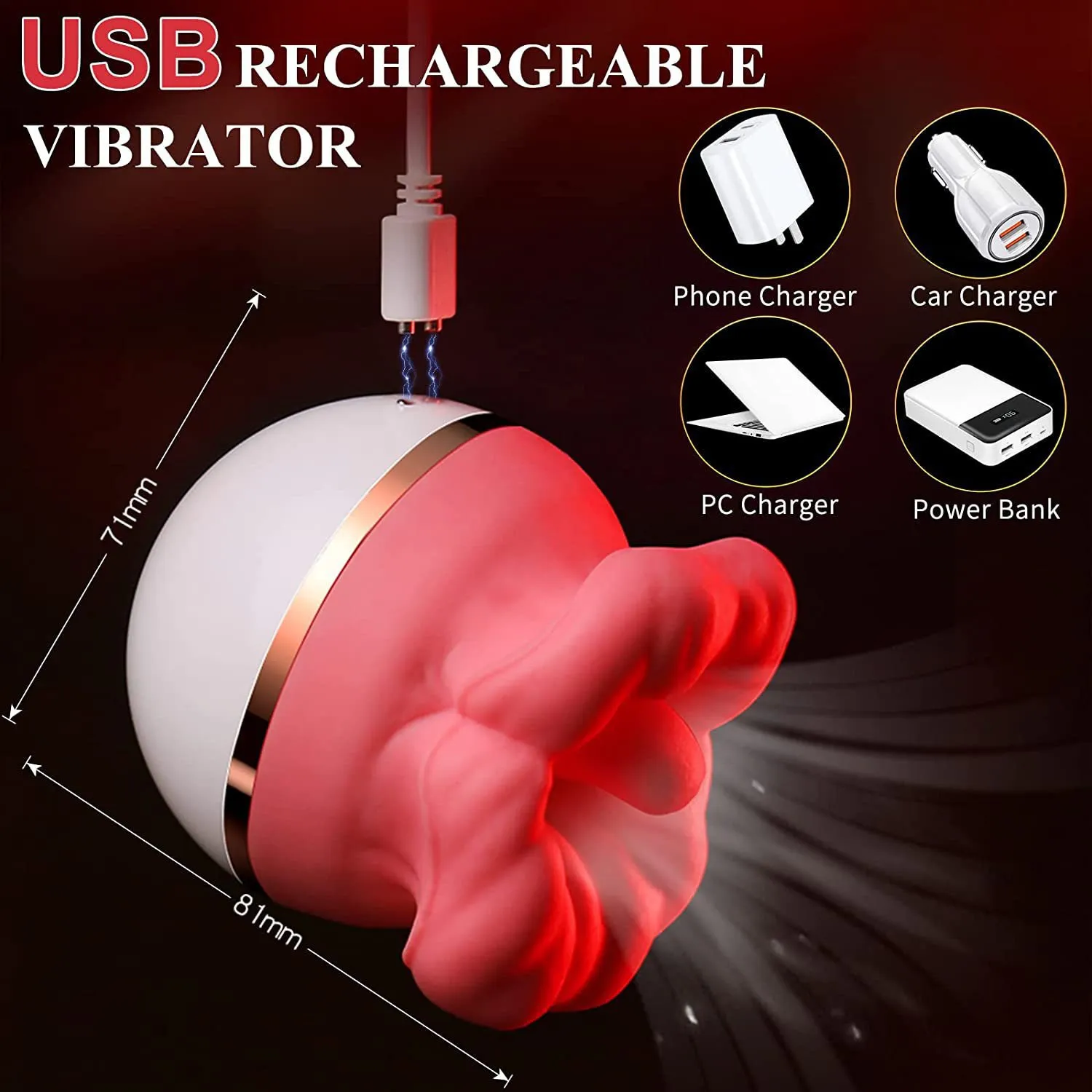 Red Lips Rose 026 - adult toy for sale in the UAE