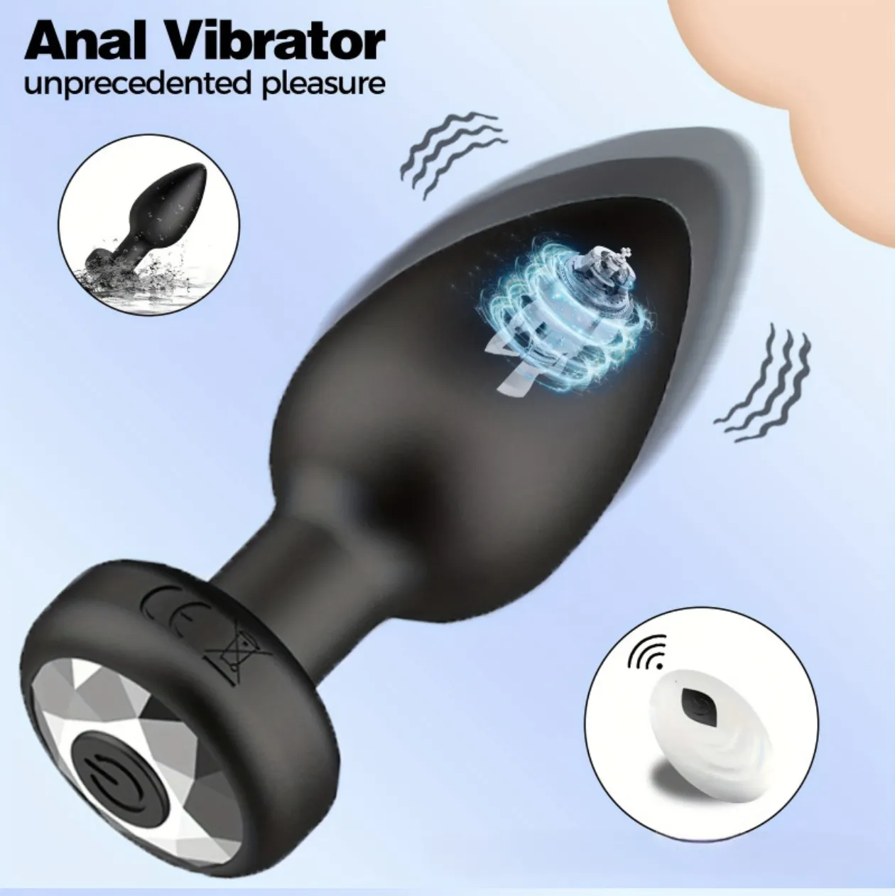 Remote Control Vibrating Anal Plug (VIP13) - Female Sex Toys available in the UAE view 4