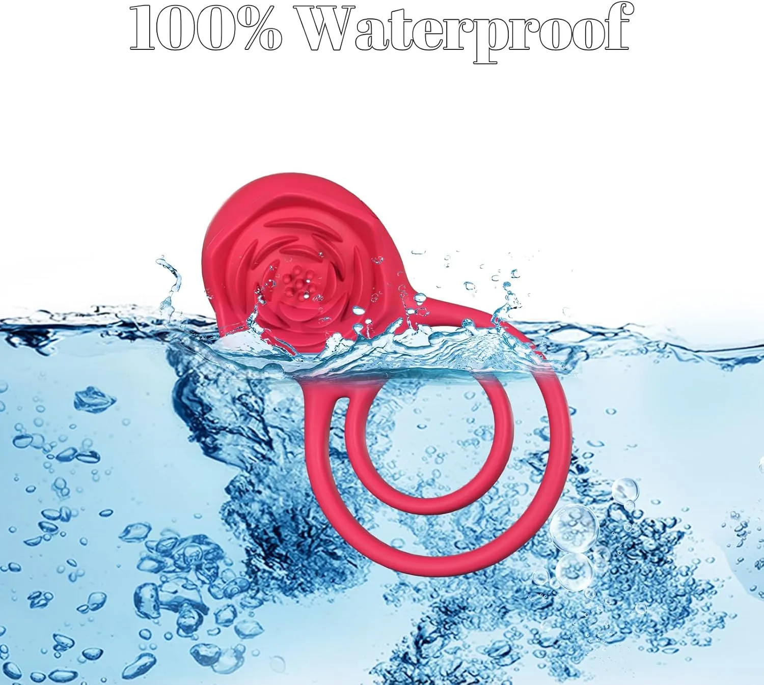 Rose Vibrating Cock Ring (YB73) - Male Sex Toys available in the UAE view 6