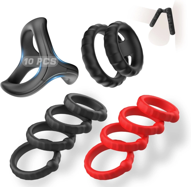 Silicone Cock Ring Set YB76 - adult toy for sale in the UAE