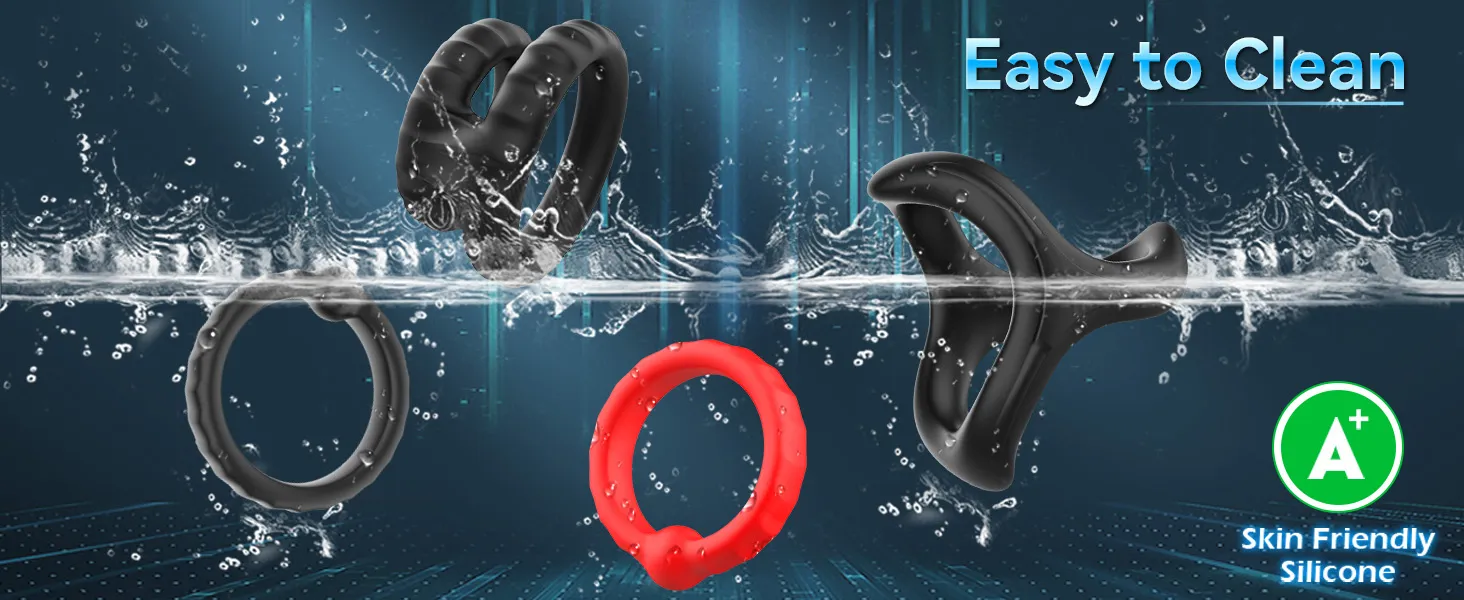Silicone Cock Ring Set (YB76) - Male Sex Toys available in the UAE view 8