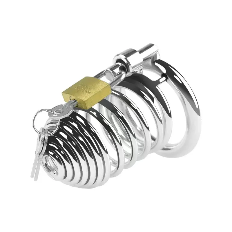 Stainless Steel Chastity Cage (VIP37) - Male Sex Toys available in the UAE