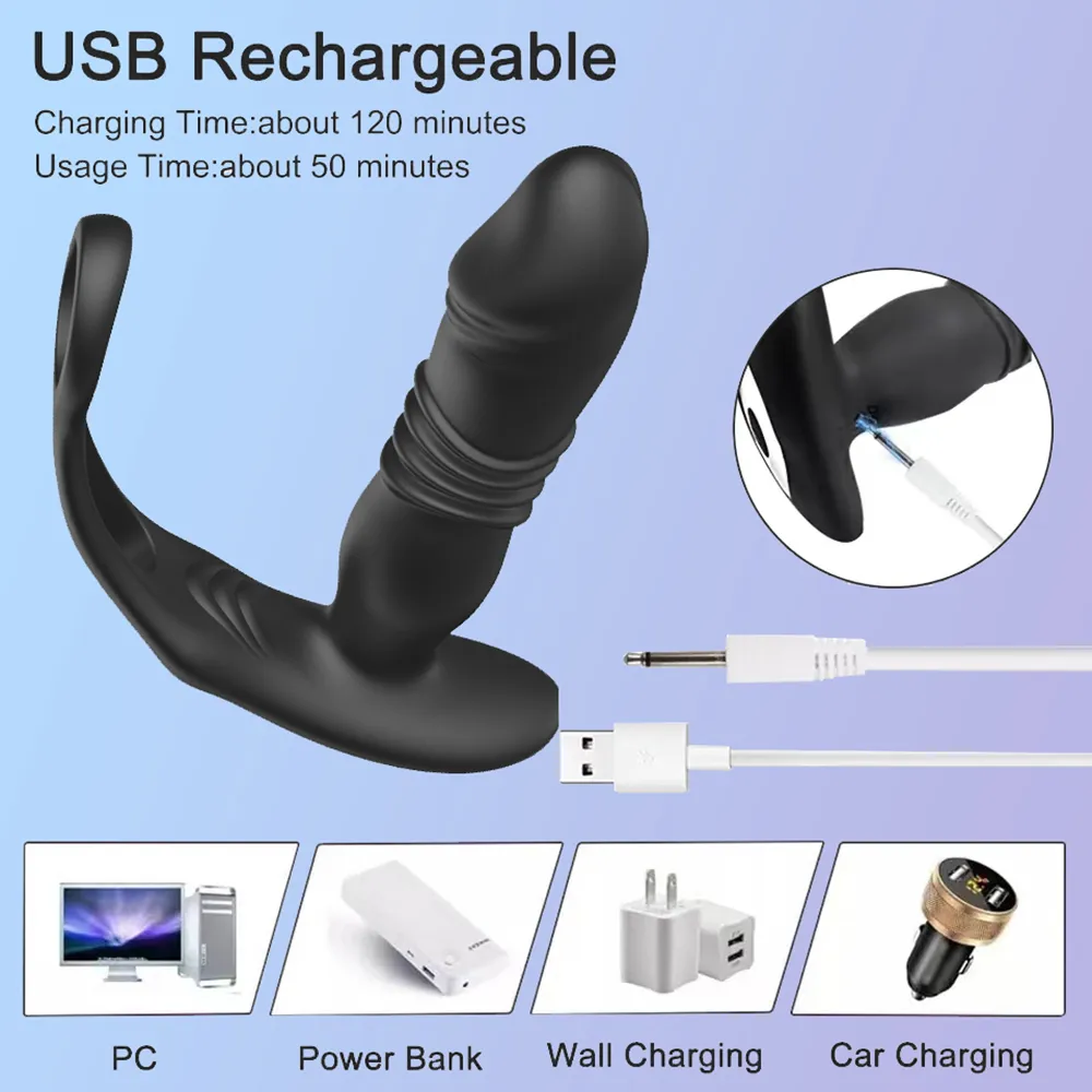 Thrusting Anal Vibrator (46) - Female Sex Toys available in the UAE view 9