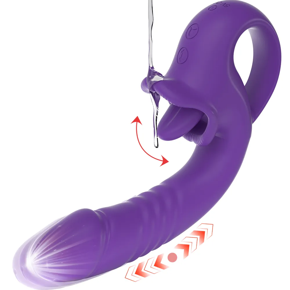 Thrusting Vibrator Main Purple (032) - Female Sex Toys available in the UAE view 7