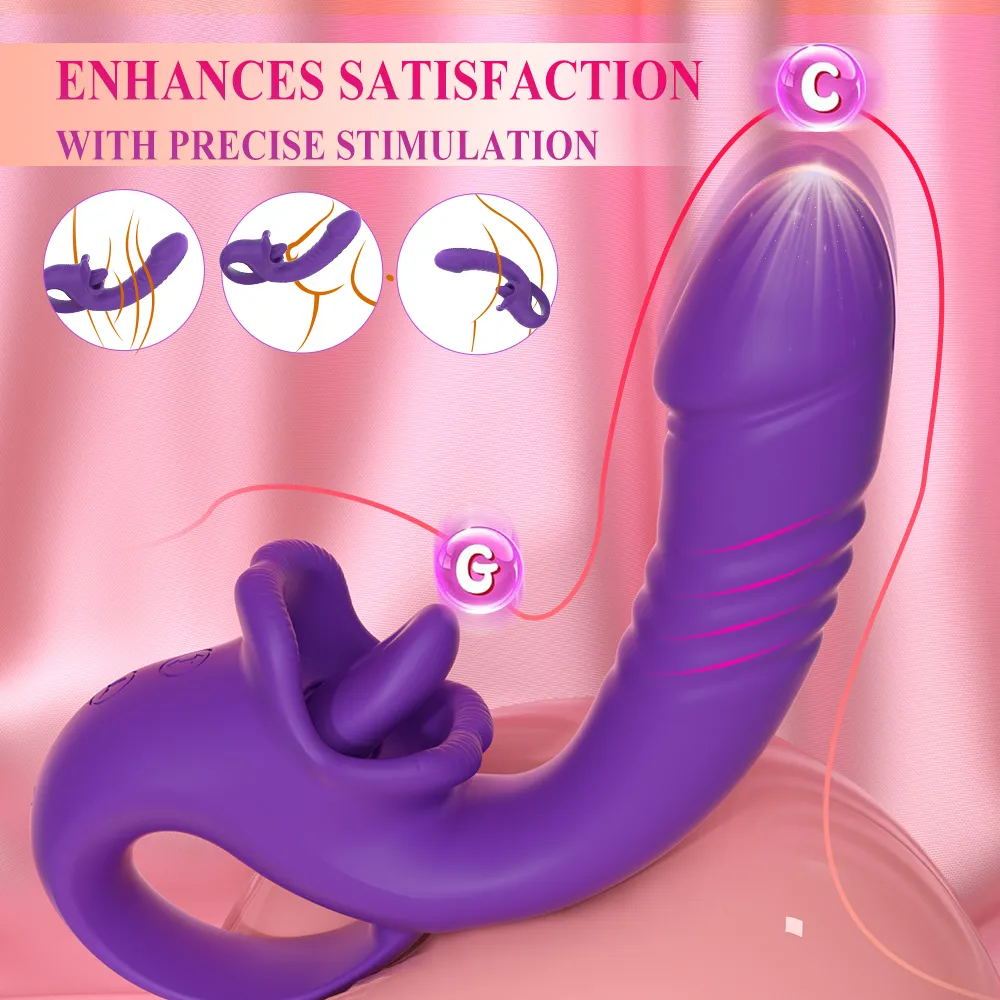 Thrusting Vibrator Main Purple (032) - Female Sex Toys available in the UAE view 10