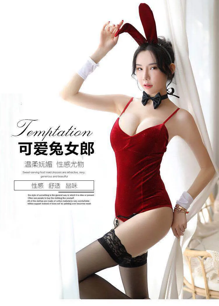 Velvet Bunny Girl Bodysuit (Red) TY04/R - adult toy for sale in the UAE