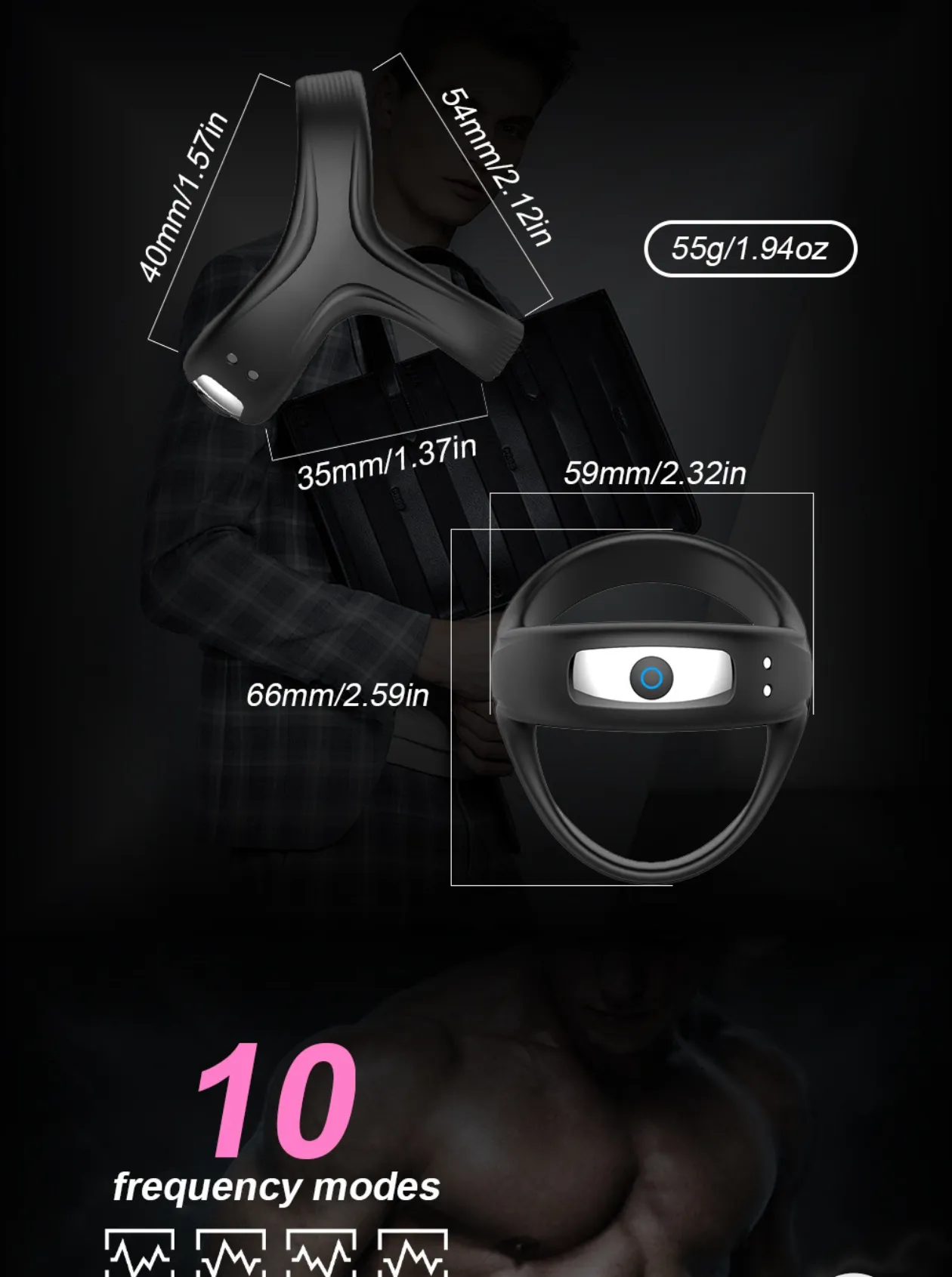 Vibrating Cock Ring (VIP17) - Male Sex Toys available in the UAE view 4
